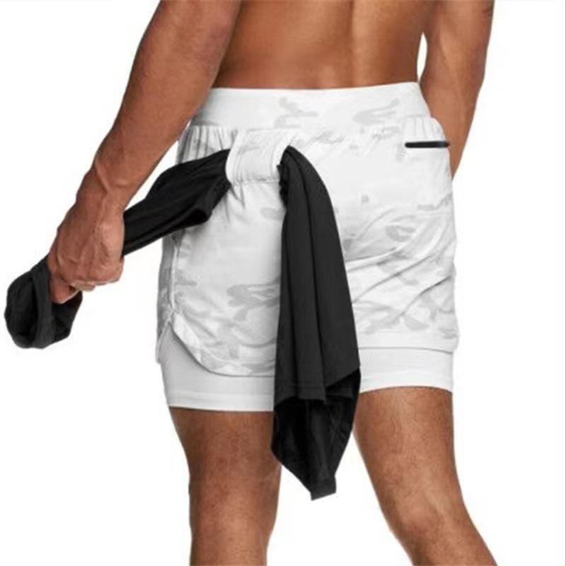 Summer Men's Casual Running Shorts - Multi-Pocket, Double Layer, Plus Size Fitness