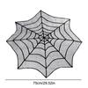 Halloween Lace Spider Web Table Runner Tablecloth Halloween Black Fireplace Mantel Cover for Home Party Halloween Decoration