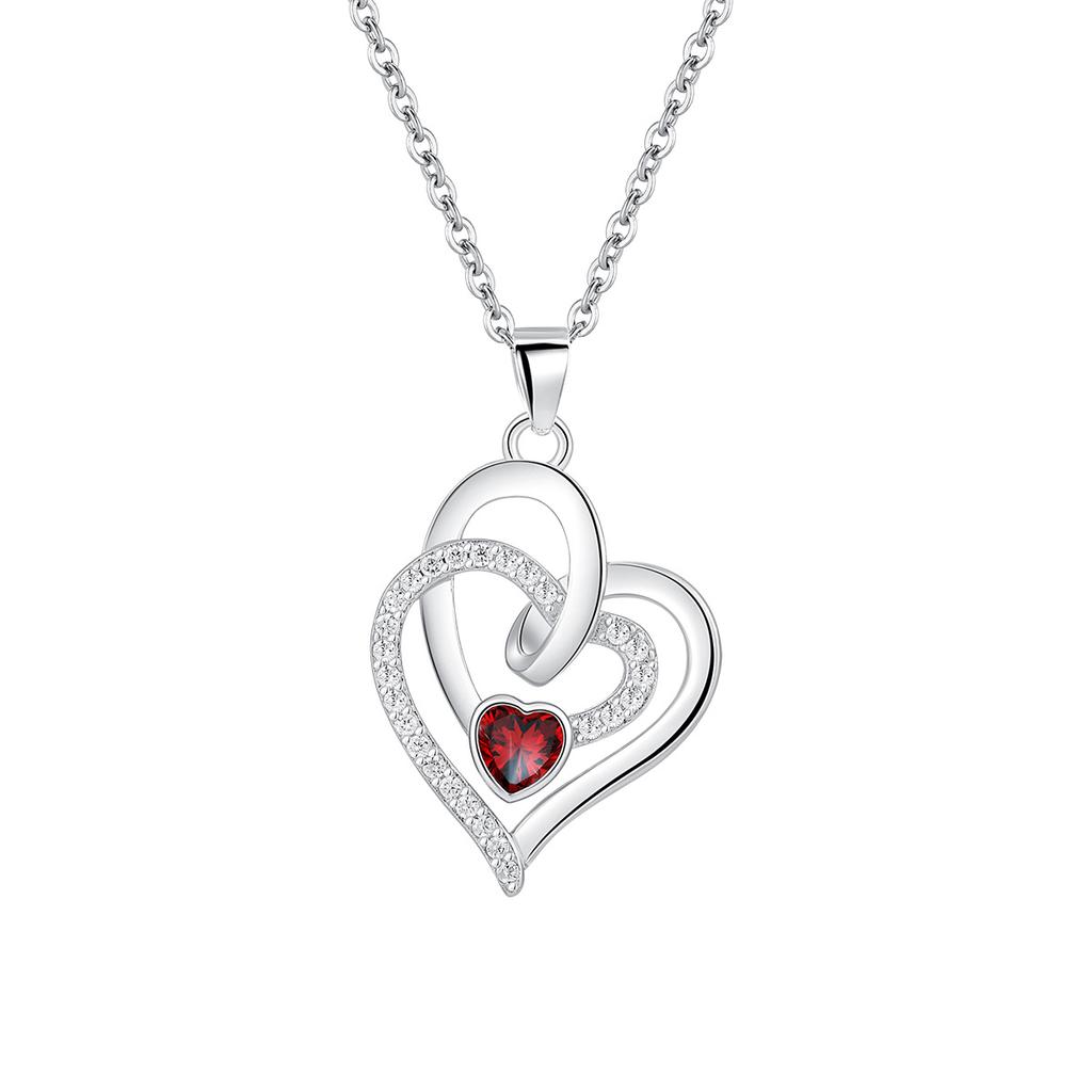 Irregular Heart-To-Heart Pendant Female Premium Overlapping Interlocking Love Necklace Premium Durable Quality