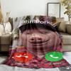 John Pork Is Calling Thin Printed Blanket Accessories Home Blankets Flannel Throw for Sofa,Bed,Travel,Camping,Livingroom,Office