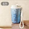 Pure Titanium Insulated Coffee Cup With Straw Handle Dual-Use Travel Mug Men Women Modern Minimalist 350ml