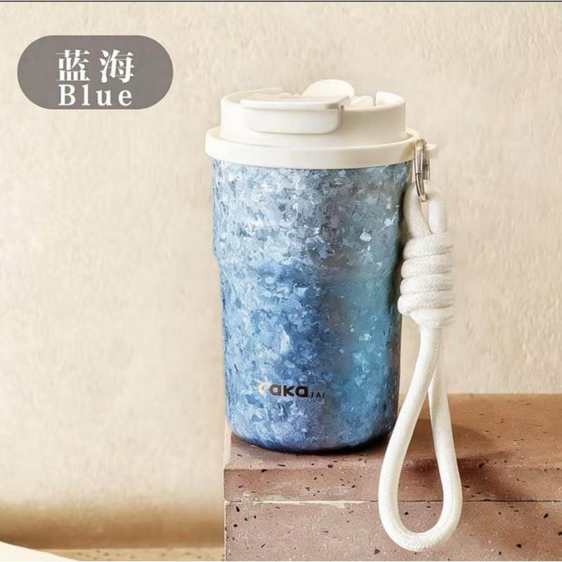 Pure Titanium Insulated Coffee Cup With Straw Handle Dual-Use Travel Mug Men Women Modern Minimalist 350ml
