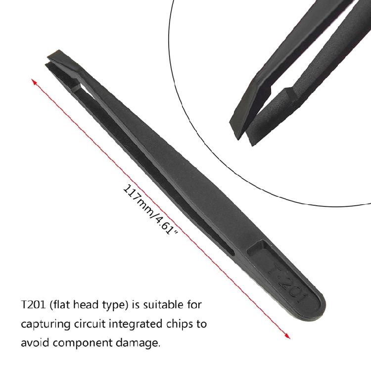 Schrägspitzen-Pinzette Flachspitze Spitz zulaufende/gebogene Spitzen Pinzetten für Elektronik Schmuck-Herstellung