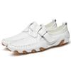 Fashion Genuine Leather Men Casual Shoes Handmade Italian Soft Hollow Out Leather Shoe for Men Breathable Summer Driving Shoes Zapatos