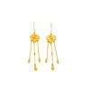 Retro Geometric Rhinestone & Pearl Drop Earrings – Luxurious, Statement Design