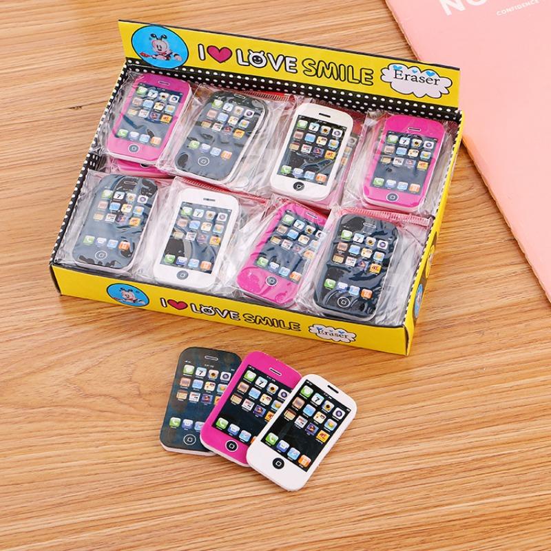 1PCS Kreative Schreibwaren Cartoon iPhone Radiergummi Grundschule Preise Geschenk Nette kinder Radiergummi