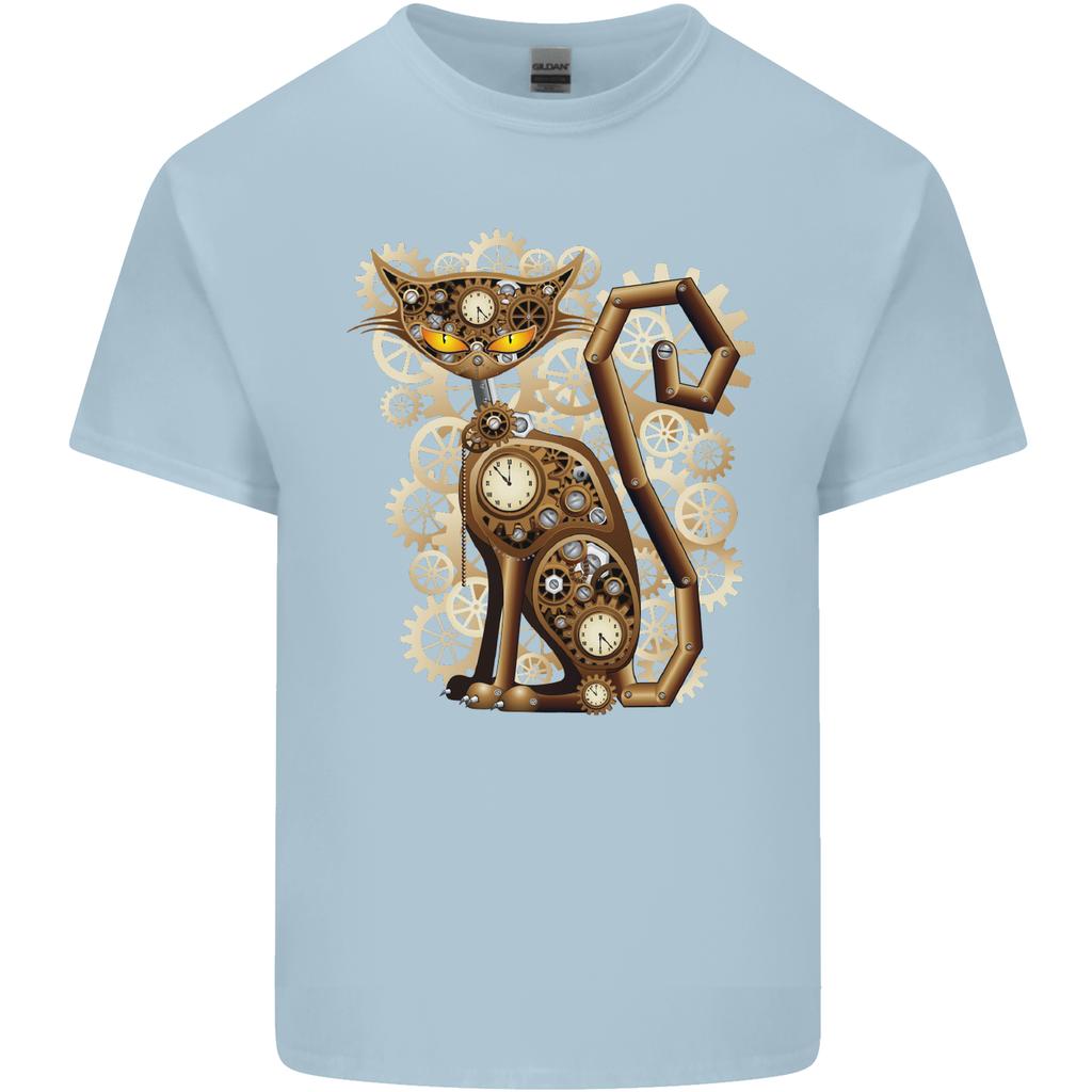 Steampunk Cat Unisexs Light Cotton TShirt