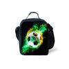 Coole Voetbalprint Schouderband Geïsoleerde Lunchtassen 2D Platte Cartoon Jongen/Meisjes Picknick Voedsel Behoud Lunchbox Tas Thermisch