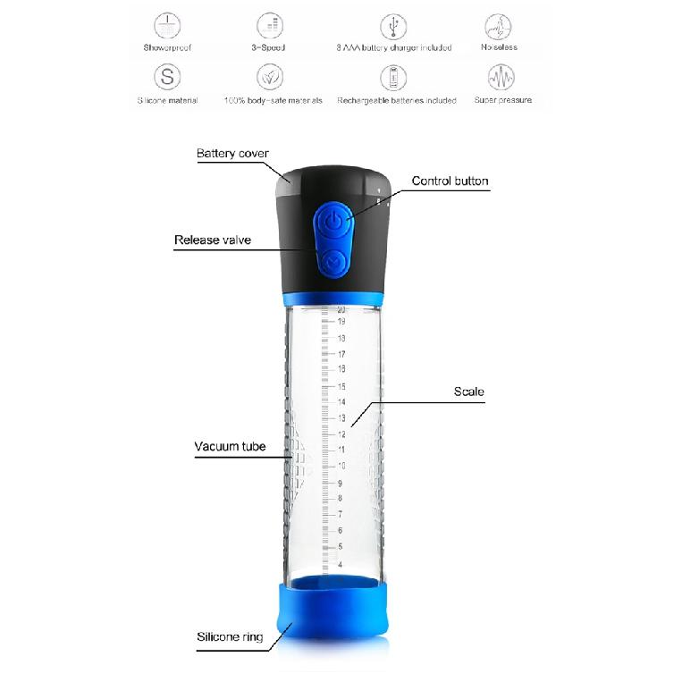 Hannibal Electric Penis Pump Penis Enlargement Extend Pump Penis Stimulation Male Masturbators Cup Dick Pump Sex Toys for