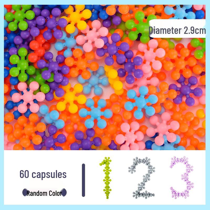3D Plum Blossom Building Blocks: Rotatable Educational Puzzle Toy for Kids