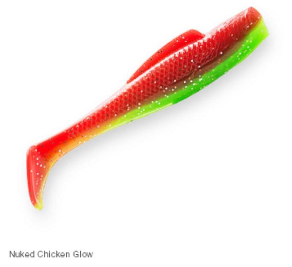 Zman Soft Lure MinnowZ 3 Inch 6/Pack Nuked Chicken Glow (3625)