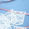 Ricamo Pizzo Seta di Latte Tasca, Ricamo Idrosolubile Bianco Vuoto Fai da Te Abbigliamento Accessori Fatti a Mano Pizzo