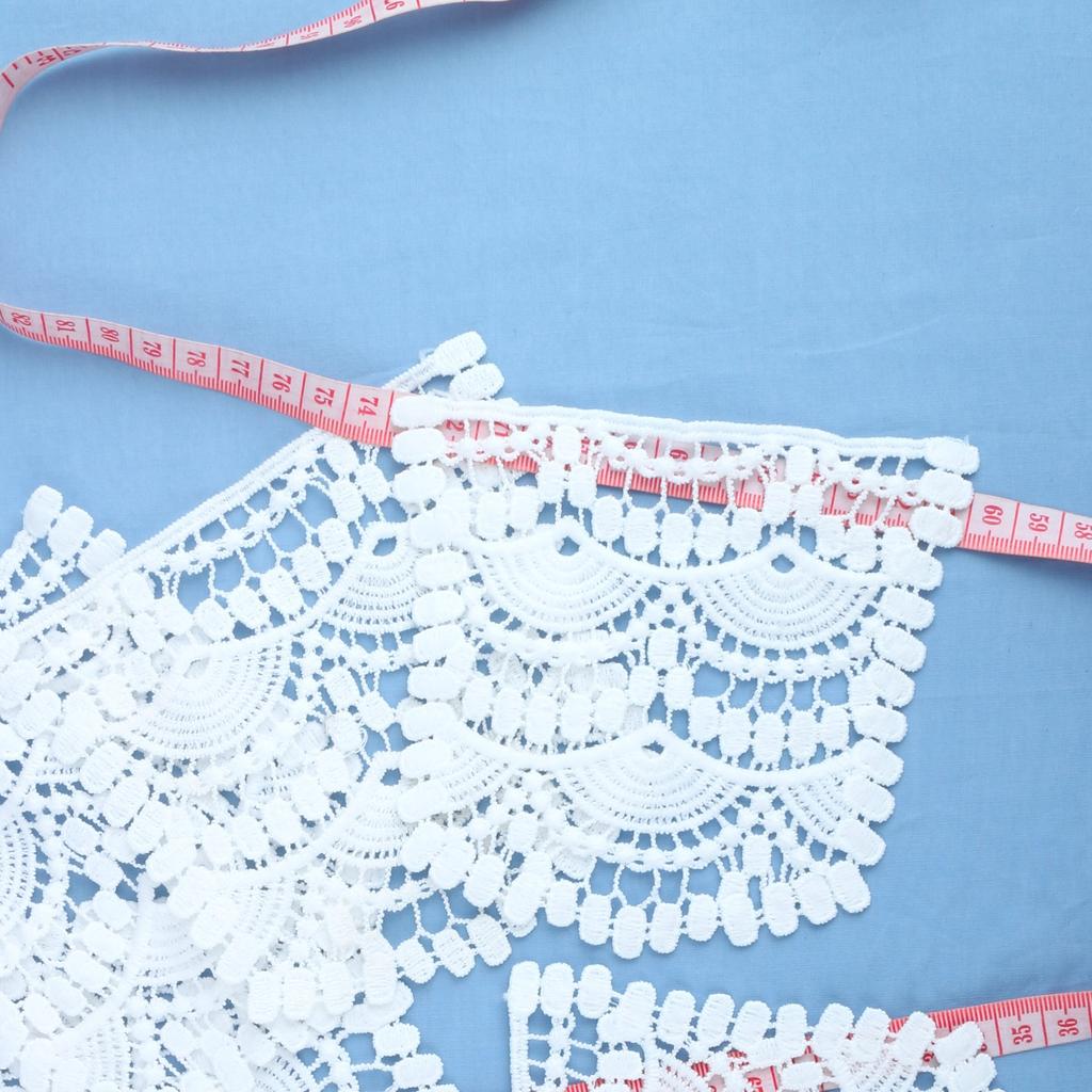 Ricamo Pizzo Seta di Latte Tasca, Ricamo Idrosolubile Bianco Vuoto Fai da Te Abbigliamento Accessori Fatti a Mano Pizzo