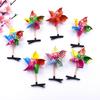 Pack of 24 Colorful Pinwheel Hair Clip Windmills Hair Barrette Hair Decorations