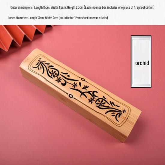 Portable Bamboo Incense Burner for Travel, Home, & Study - Holds Sandalwood & Agarwood, Short Style Design