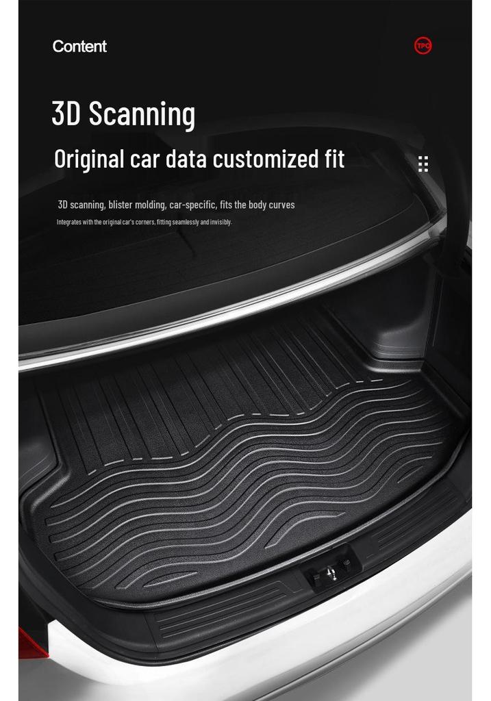 Zeekr X 2026 Model TPE Trunk Mat - Interior Accessories & Decorative Tail Box Mat