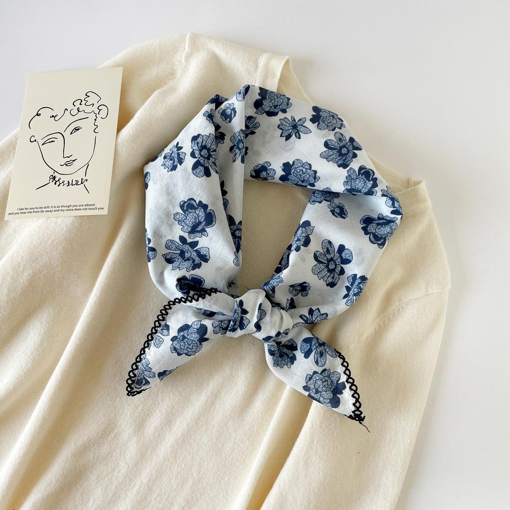 Small Scarf Small Square Scarf High-end Fashion Leopard Print Decorative Professional Scarf Summer Light Scarf