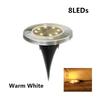 1/4pcs/8pcs Outdoor Solar Lights Buried Garden Decor 8/16LED Lamp Sunlight Power Disk Light Underground Yard Lawn Spotlight