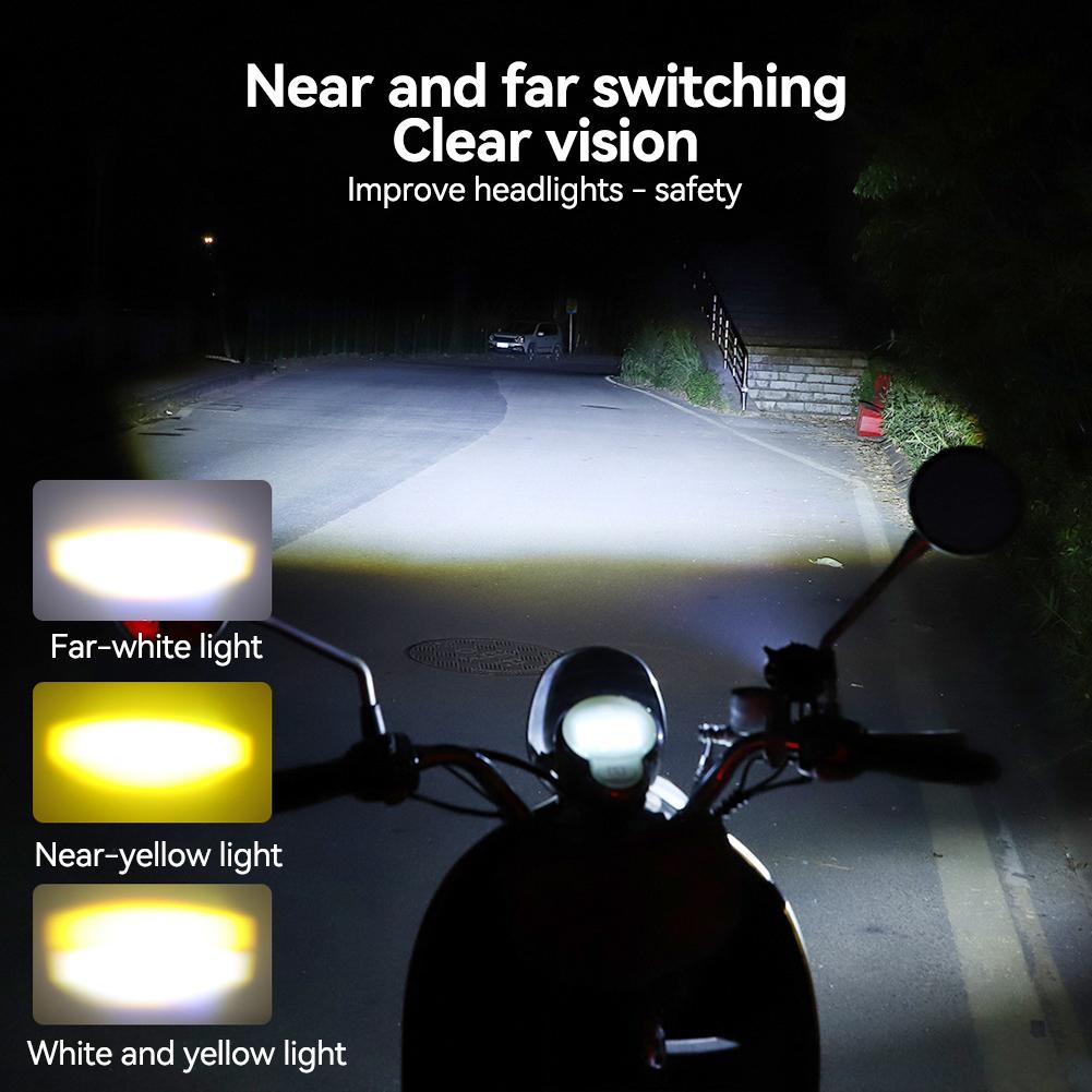 Motorcycle Running 8 Light Modes Lights LED Spotlights Owl/Tiger Shape Fog Lights Colorful Light
