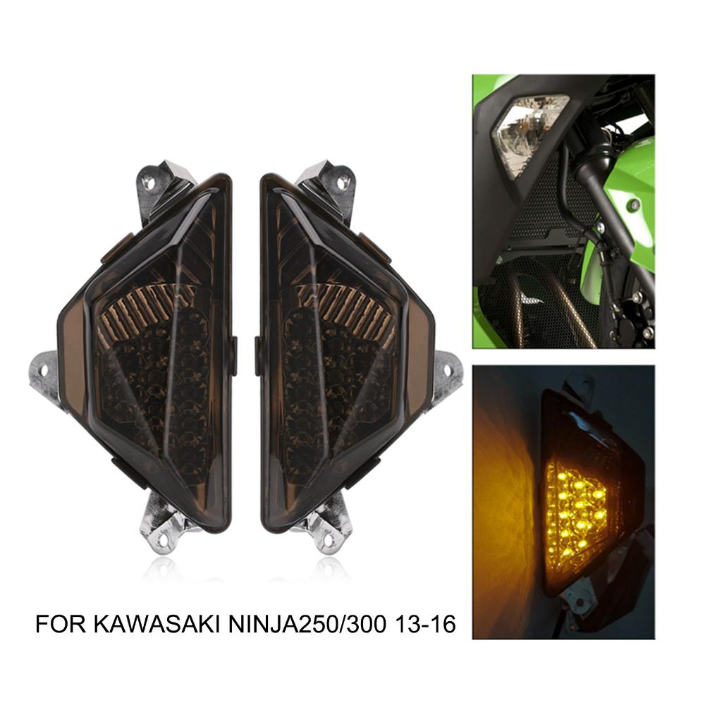 LED Front Turn Signal Light Lamp For KAWASAKI NINJA 250 300 400 650 1000 EX650