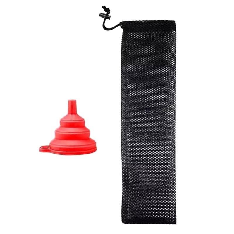 Bird Sock Feeder Thistle Treat Feeders Large Mesh Bags for Finch Wild Bird Outside Feeding with Folding Food Funnel 1