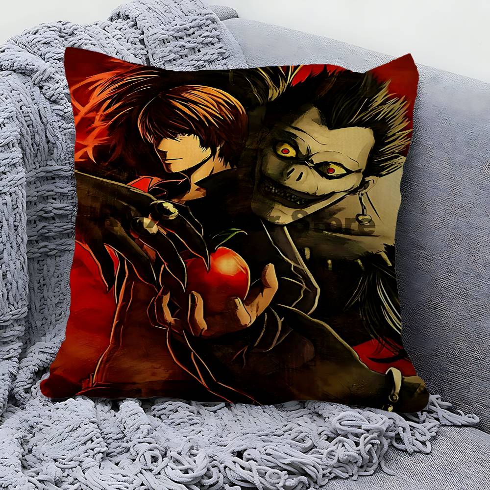 Anime Death Note DN L Classic Vintage Pillow Cushion Cover Pillowcase Living Room Sofa Home Decor Customized