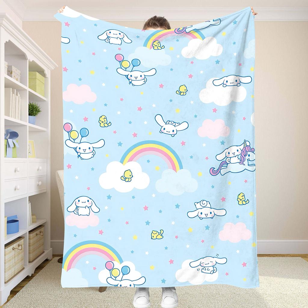 Fluffy Soft Blankets and C-Cinnamorol Picnic Blanket Summer Comforter Throw Blankets & Throws Home and Decoration Bedding Set