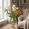 Realistic Simulation Silk Flowers Long Branch Faux Flower Luxury Fake Iris Stem  Party Decor
