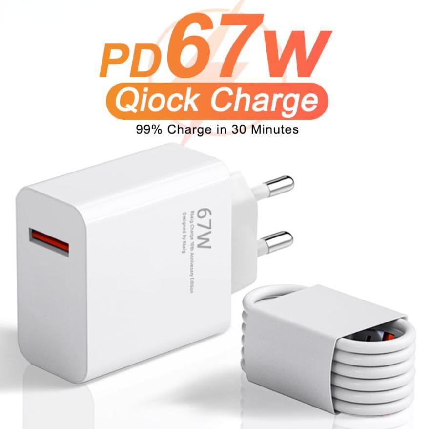 Charger 67W For Xiaomi Mi 12 12T 13 Pro Ultra Lite USB C Charger Redmi Note 11 12 Turbo Poco F5 X5 Pro Fast Charger