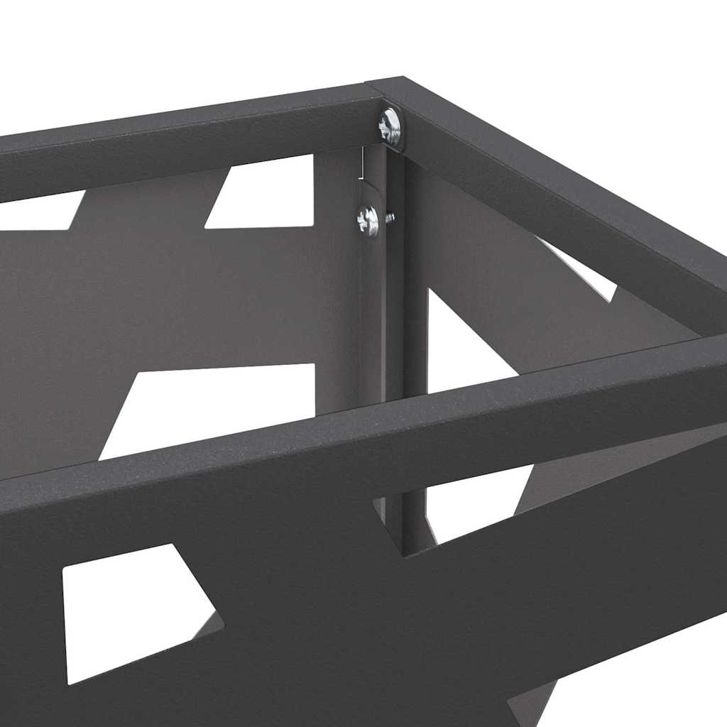 Umbrella Stand Black 15.5 X 15.5 X 49 Cm Metal