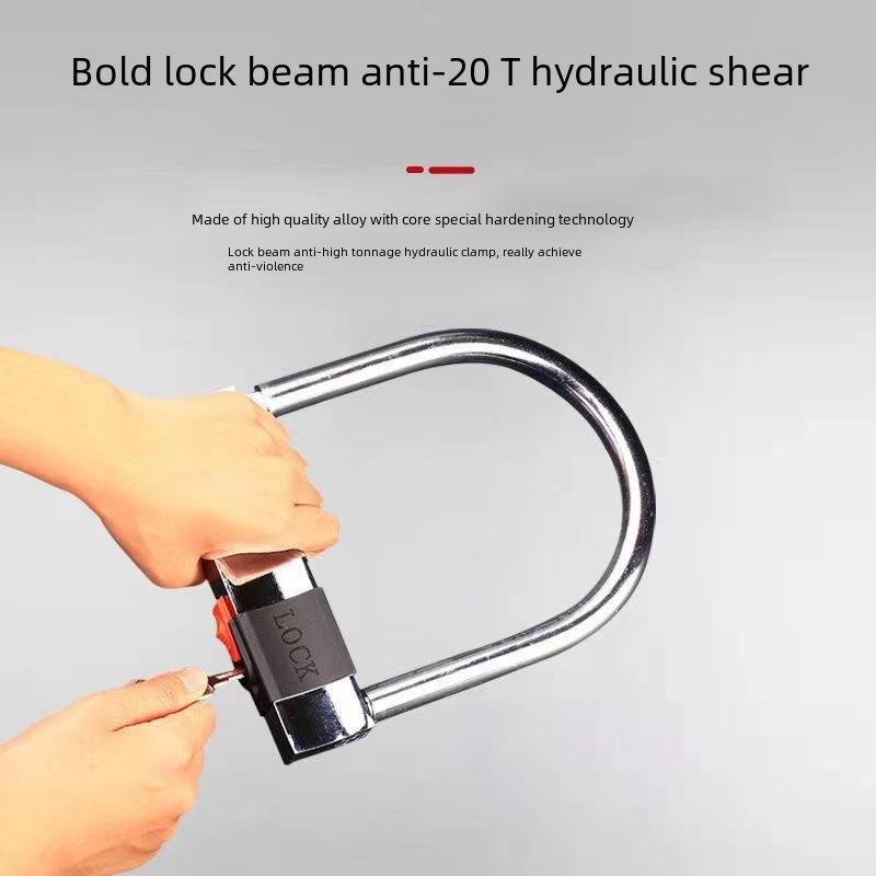 Waterproof U-Shaped Anti-Theft Electric Bike and Motorcycle Lock.