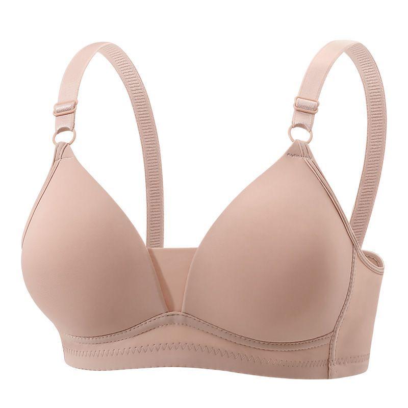 Japanese Style Seamless Deep V Triangle Bra for Women - Wire-Free with Small Bust Support
