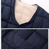 Middle-aged and Elderly Men's Vest Grandpa Style Warm Vest Sleeveless Men's Outerwear Cotton Vest with Fleece Lining Thickened Vest Sleeveless Jacket