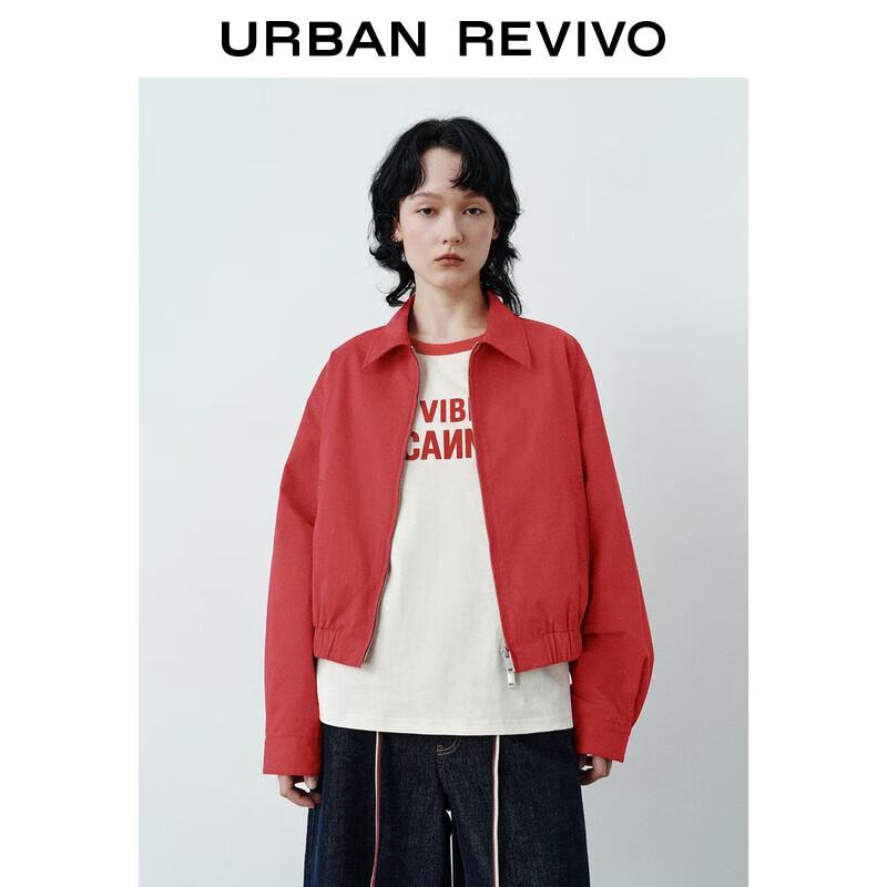 

UR 2025 Осень Женская Повседневная Куртка с Отложным Воротником на Молнии S