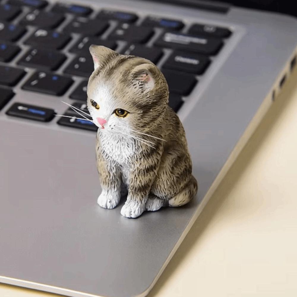 Cartoon Style Sitting Cat Pet Model Orange Cat Cat Decoration Cat Statues Figurines  Car Interior