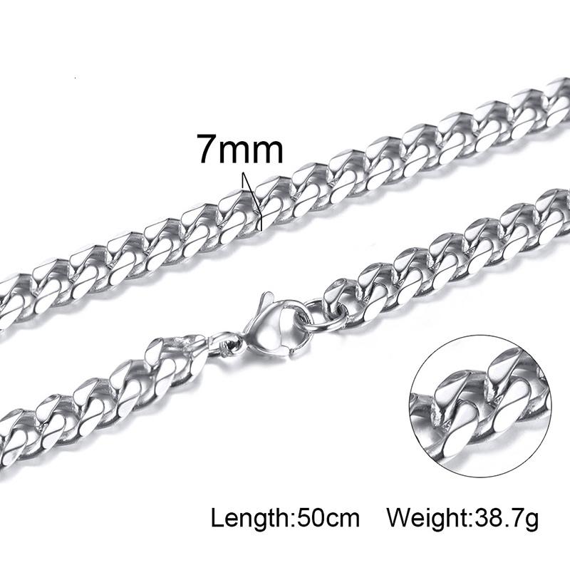 Cuban Link Chain Necklace for Men Women,3 To 7mm Stainless Steel Choker,Basic Jewelry Gift