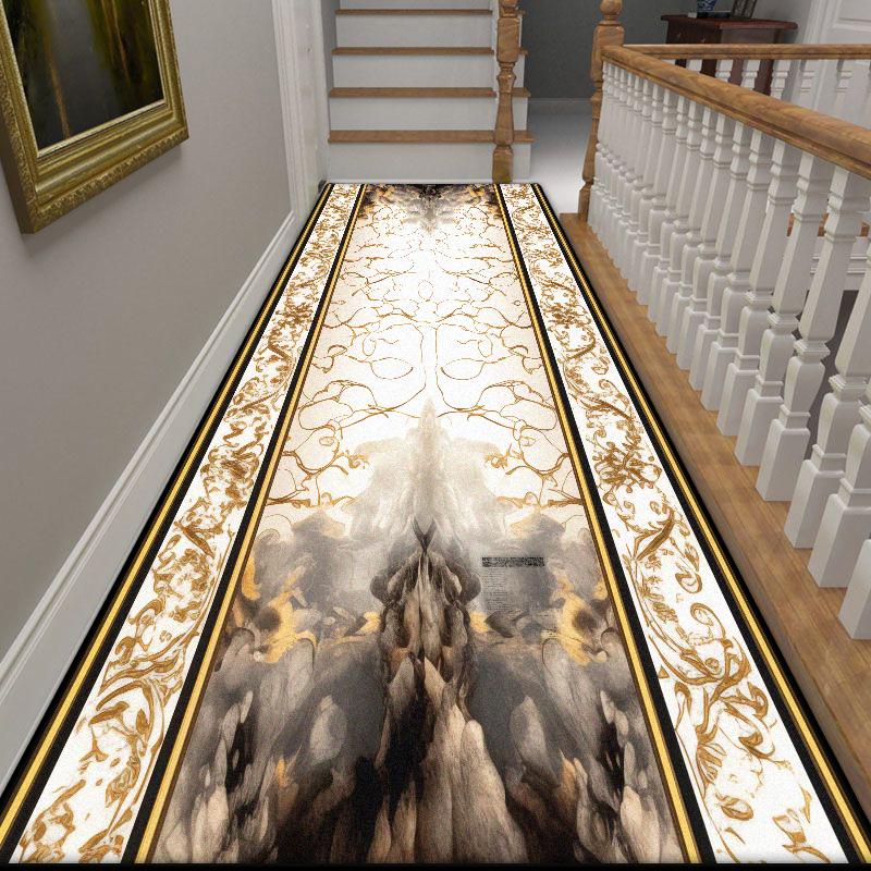 Modern Senior Home Corridor Decoration Carpet Lint-free Large Size Hall Long Rug Soft Hotel Hallway Non-slip Mat Easy Cleaning