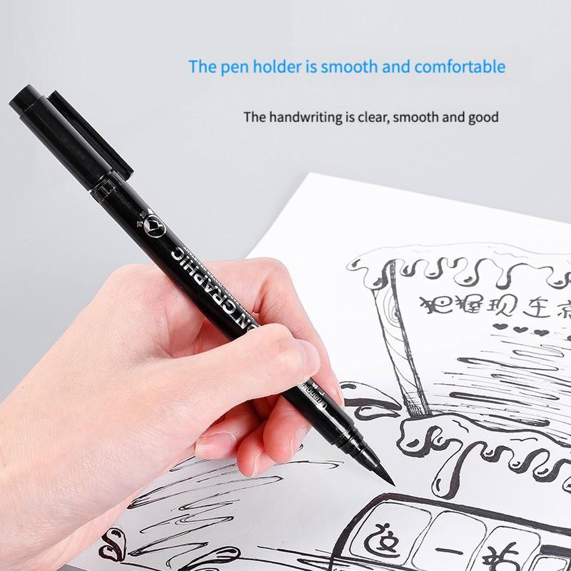 Pigment Liner Micron Pen Kit Manga Markers Needle Pen Art Brush Hand-painted Hook Line Pens Sketch Fineliner Drawing Stationery