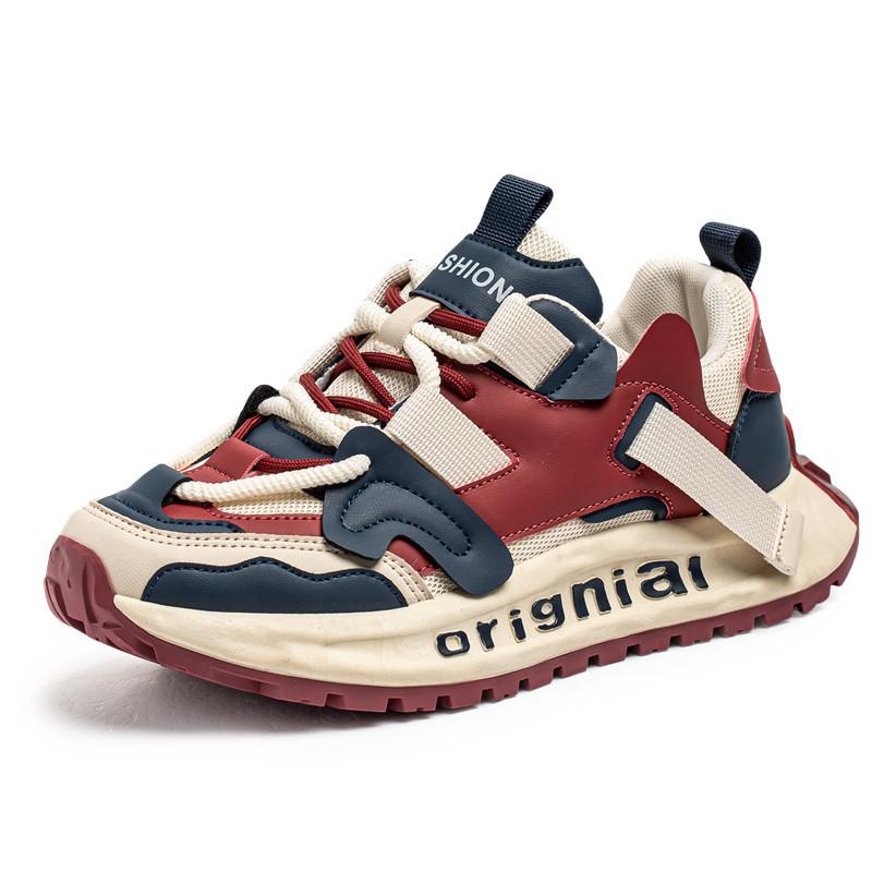

Men s shoes dad shoes spring and autumn new contrasting color breathable sports shoes thick sole heightening low-top student men s trendy shoes 44