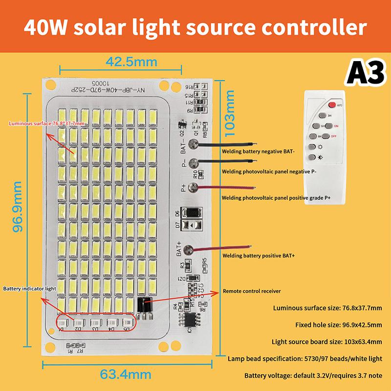 10W-600W Led Outdoor Solar Energy 2835 5730 High Brightness Bead Projection Light Integrated Light Source Light Panel