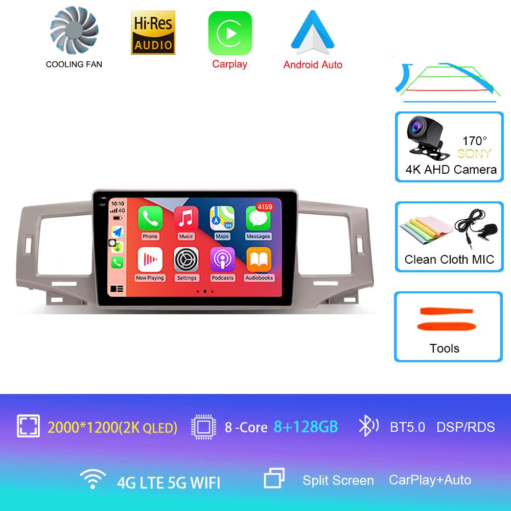 Car Radio Android 14 Carplay Auto Multimedia Player For Toyota Corolla 9 E120 2004-2006 WIFI+4G Autoradio Stereo 2din Head Unit