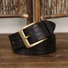 Belt Men's Retro First Layer Cow Leather Belt Men's Leather Pin Buckle Fashion Trend Embossed