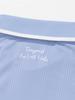 20TH HOLE Women'S Ribbed Yokko Short Sleeve Collared T-Shirt [Sora]