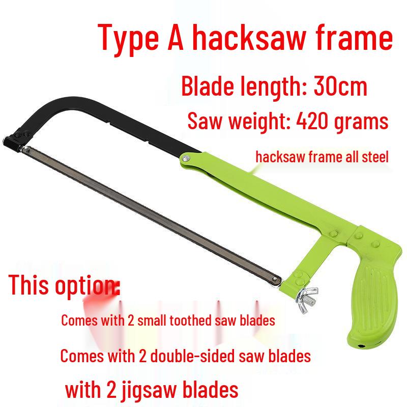 Hacksaw Frame - Handheld Steel Saw for Woodworking and Metal Cutting
