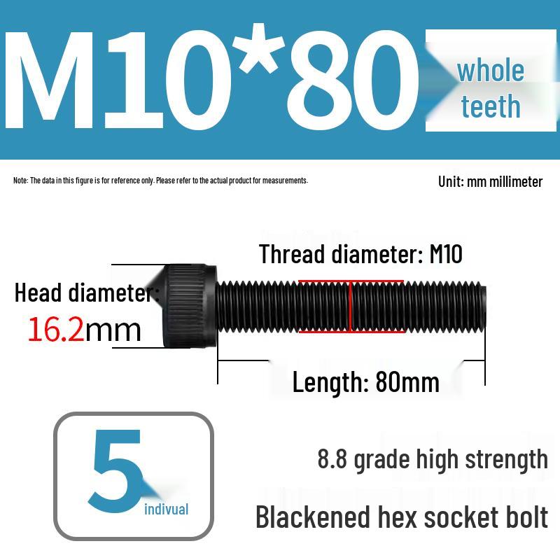 8.8 High-Strength Socket Head Cap Screw Bolt (M4-M20)