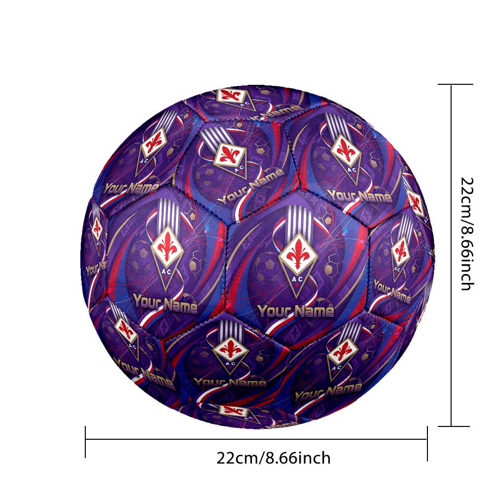 Personalized Size 5 Football Fiorentina FC Pattern Outdoor Game Sports Ball Gift