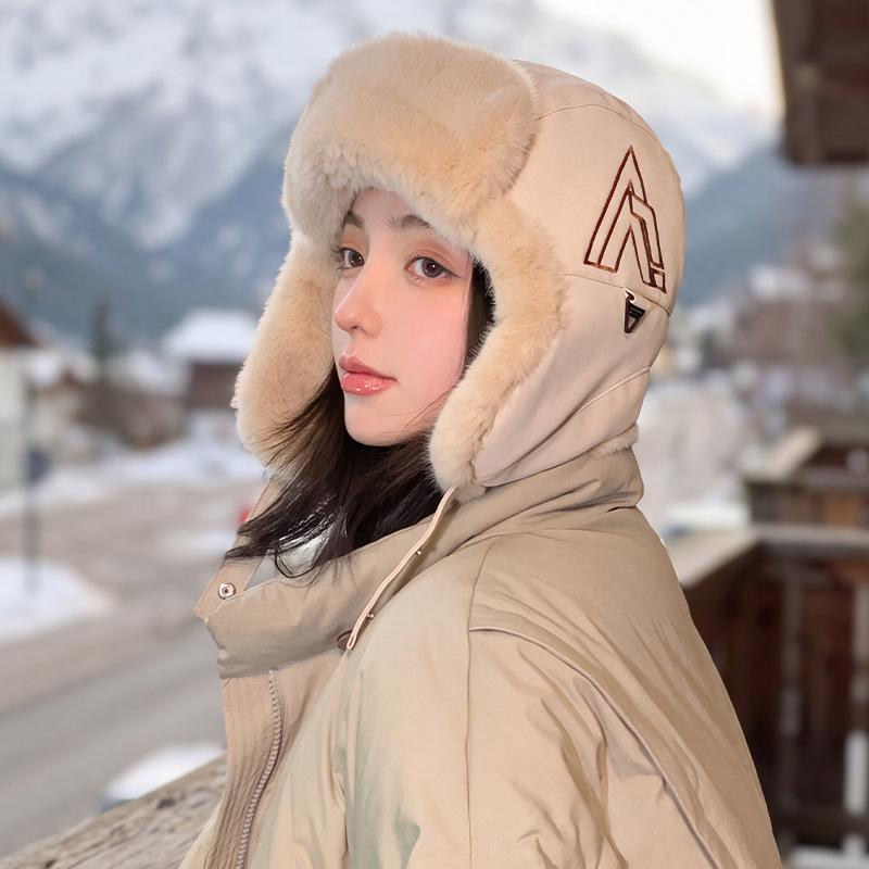 Women S Winter Fall Embroidered Fur Lined Trapper Hat