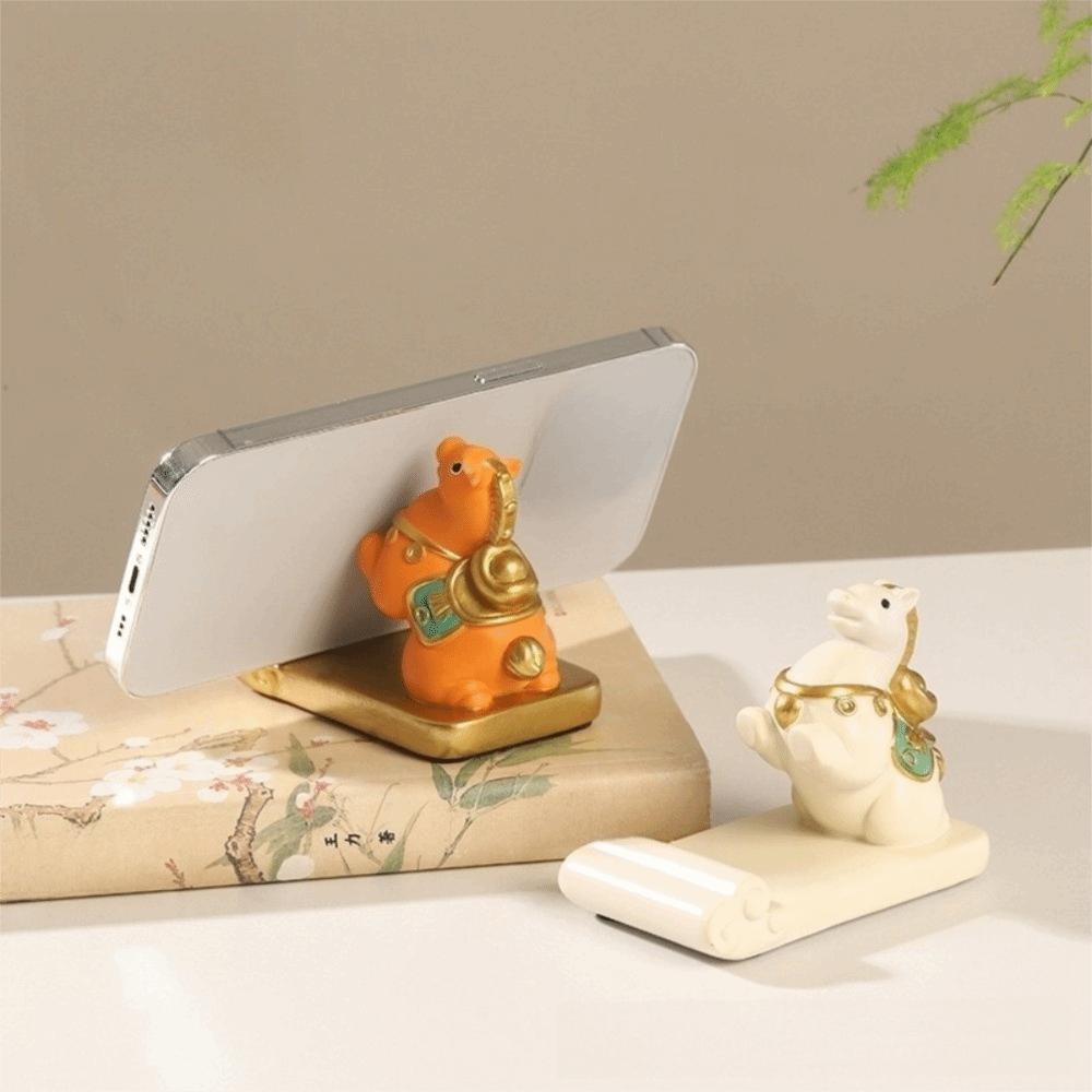 Pony Shape Mobile Phone Stand Horse Mascot Cell Phone Bracket Desktop Ornaments