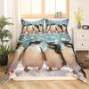 Cute Penguin Comforter Cover King Full Cartoon Animal Duvet Cover Watercolor Painting Bedding Set Antarctic Wildlife Quilt Cover