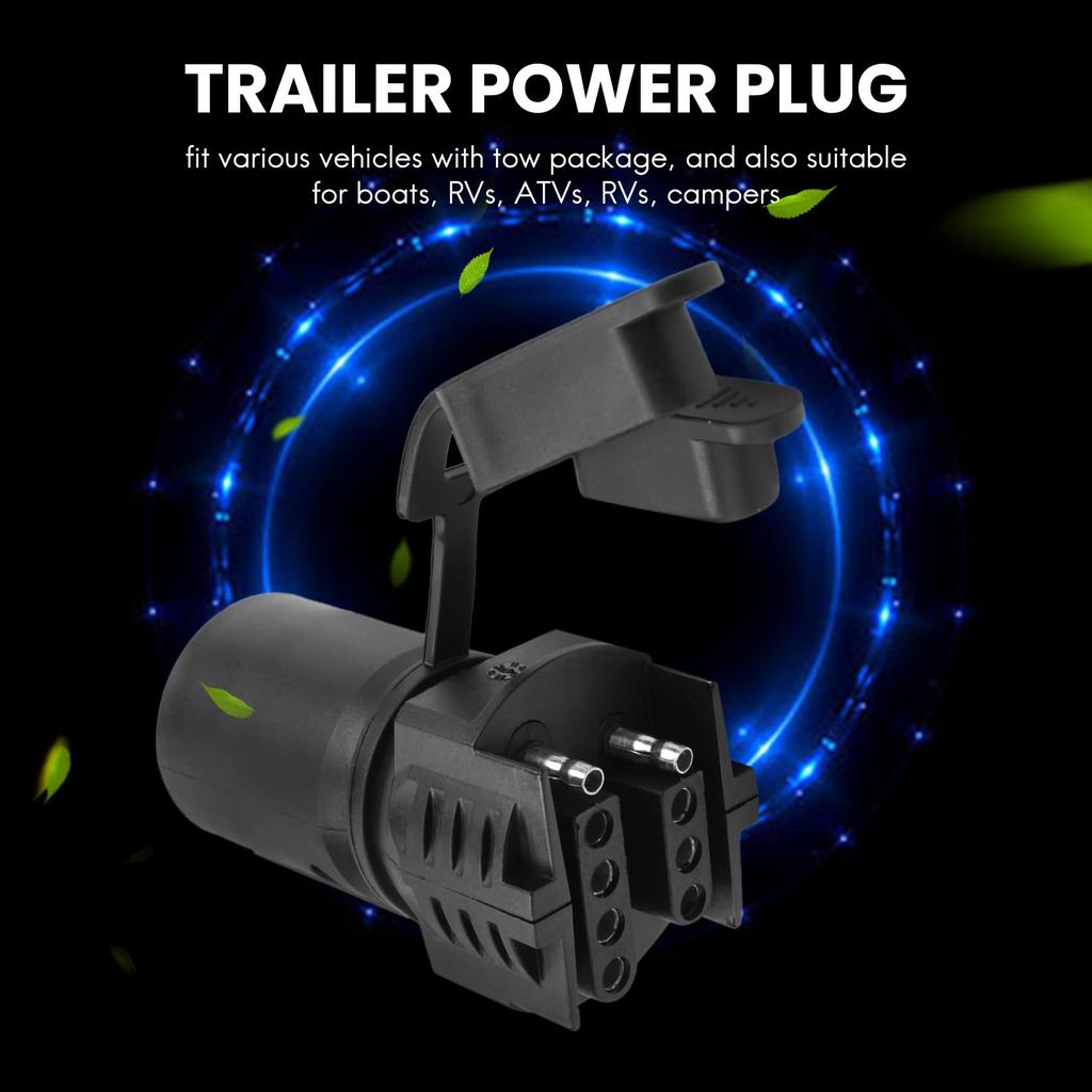 URCELYT Trailer Light Adapter 7 Pin Round To 4 Pin